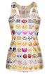 Sexy Women In Emoji Print Vest
